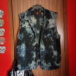 ROYAL BONES by TRIPP Tie-dye Denim Vest